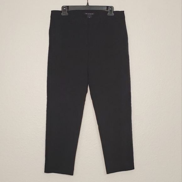 Zac & Rachel Black Super Stretch Ankle Pants with Pockets Size 10 - Picture 3 of 9